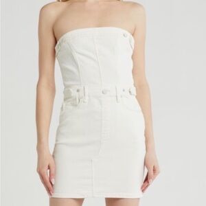 NWT Good American Fit For Success Strapless Denim Mini Dress Size XL